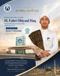 Fahri DH lulus beasiswa universitas Al Jazan Arab